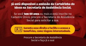 Secretaria de Assist�ncia Social orienta como emitir Carteira da Pessoa Idosa