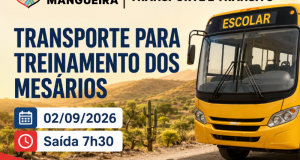 Transporte para treinamento dos mes�rios ser� disponibilizado no dia 2 de setembro